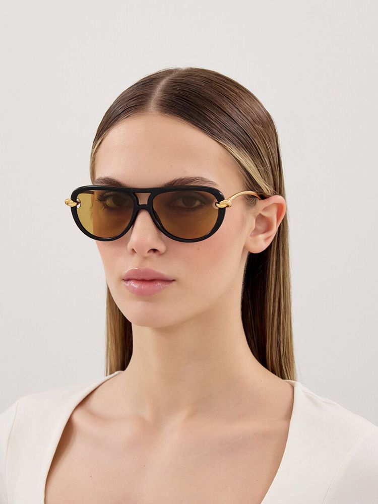 Bottega Veneta BV1418S Bio Injection frame sunglasses in black