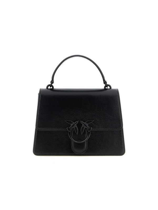 Pinko 100% Lamb Leather top handle bag in black