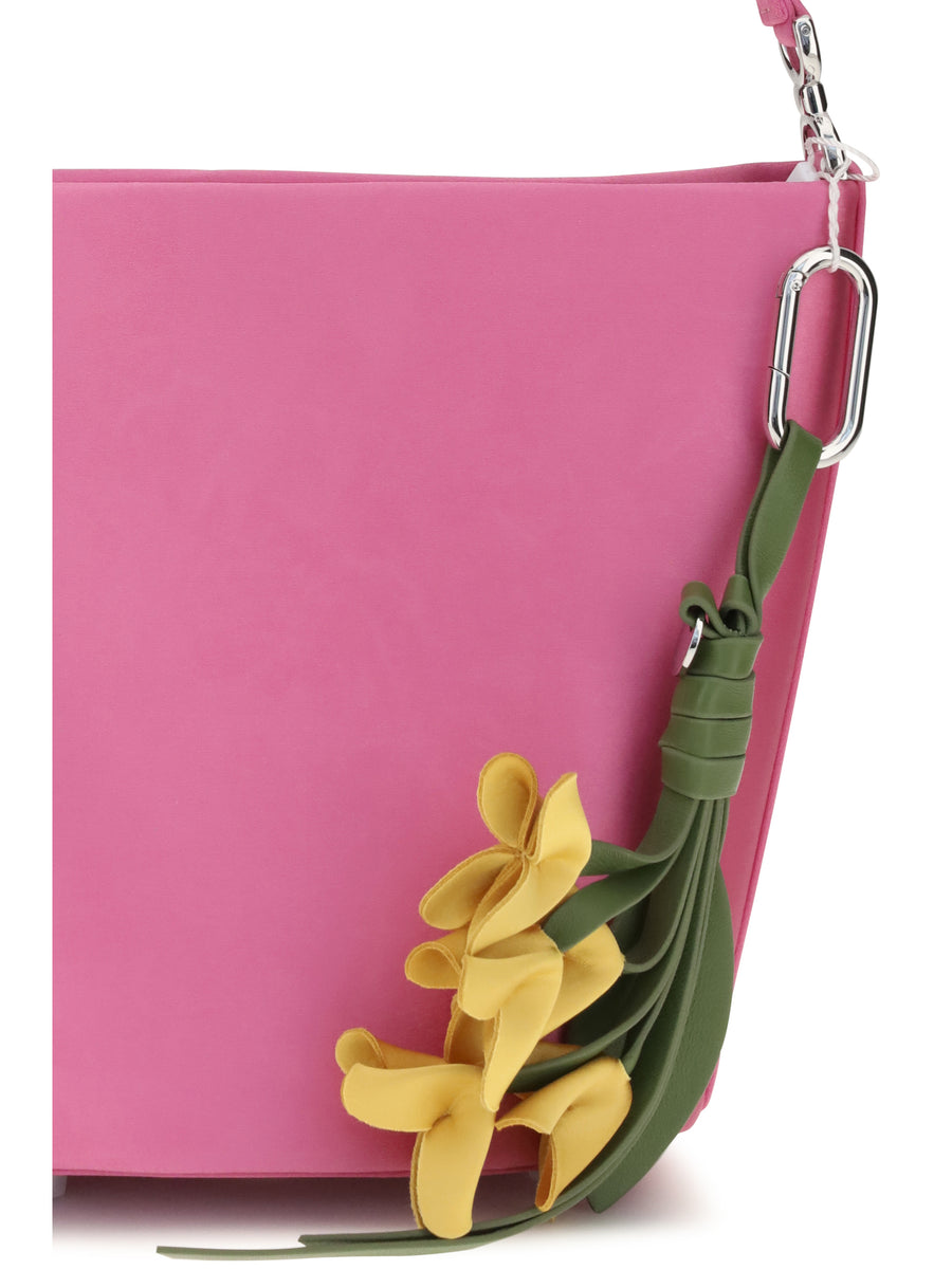Bucket Bag Satin Pink Polyester