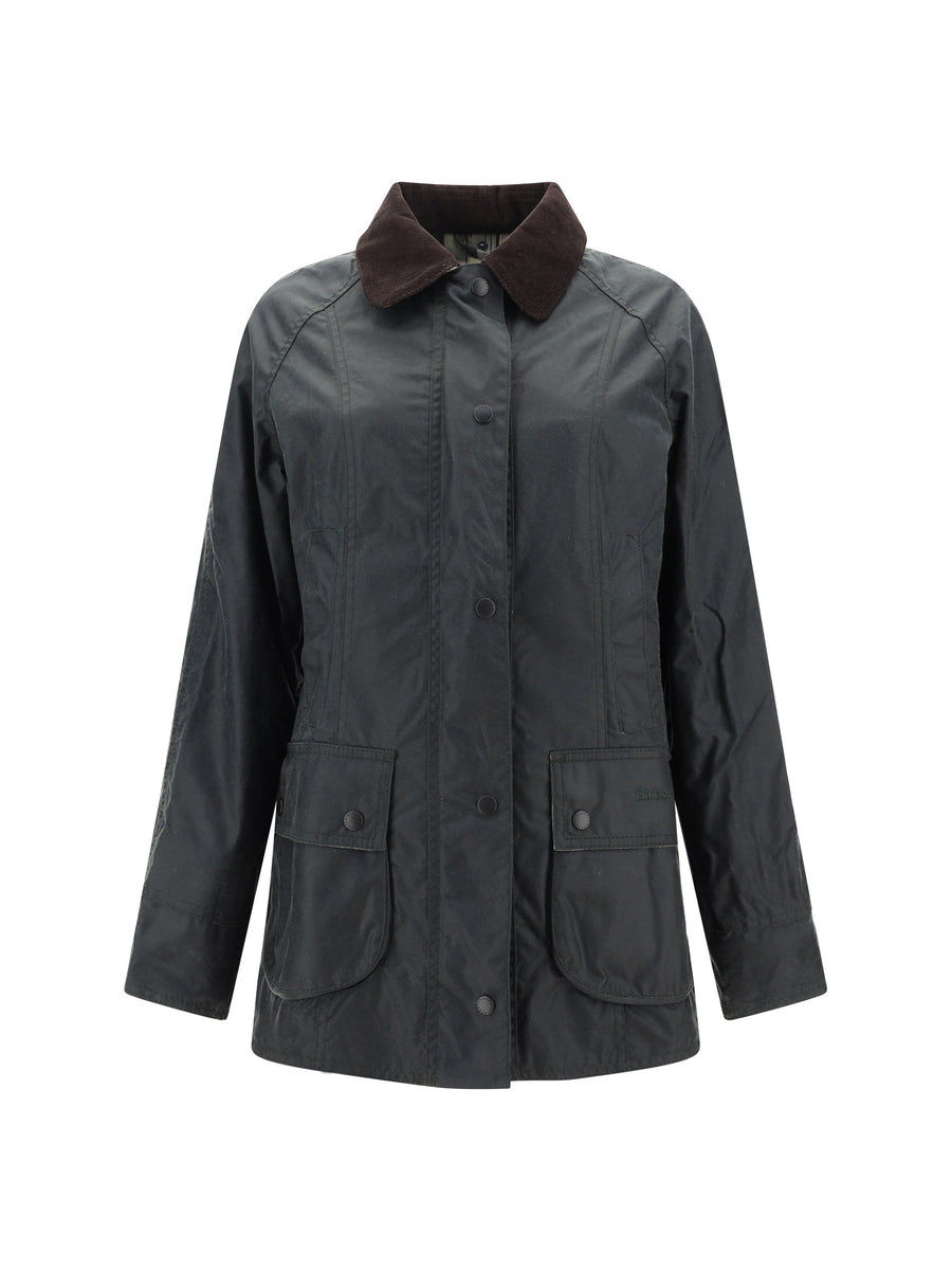 Waxed Jacket Breadnell Sage Cotton Puffer