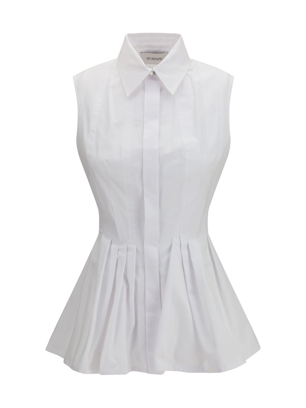 Max Mara Sportmax 100% cotton shirt in white