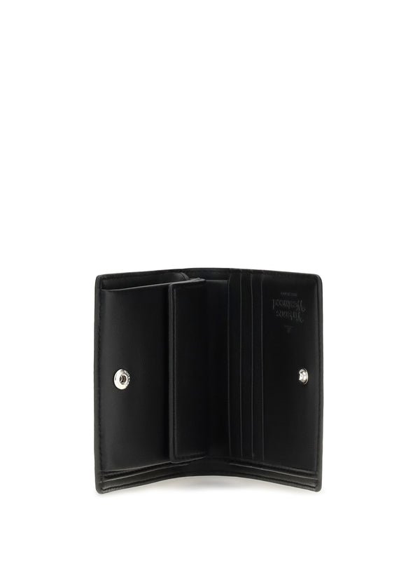 Leather Orb Wallet Black Calf & Purses