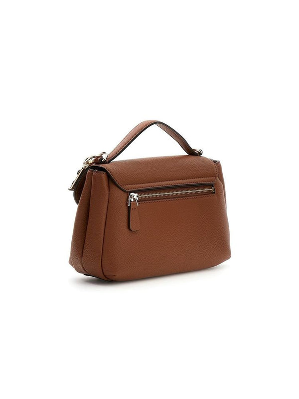 Guess 100% Polyurethane top handle bag in brown