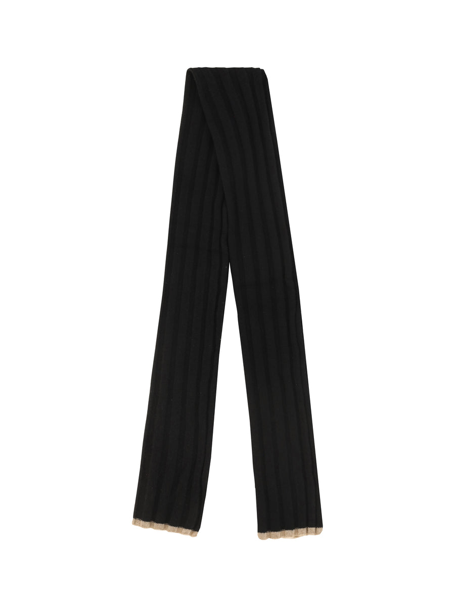 Cashmere Scarf Black-Brown Black/brown (capra Hircus)