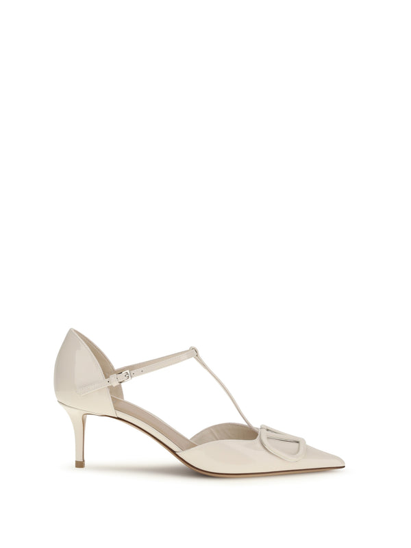 Valentino Garavani 100% calf leather (Bos taurus) heel in beige