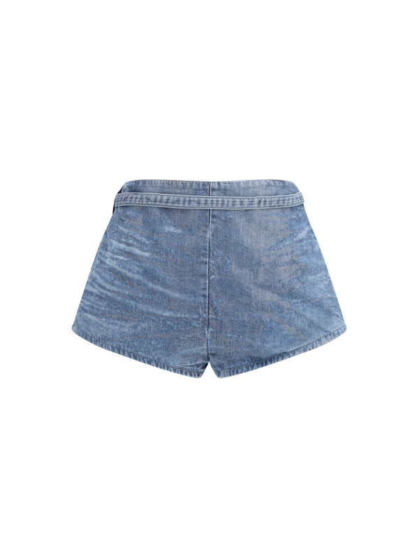 Diesel 95% Cotton; 5% Polyester denim shorts in blue
