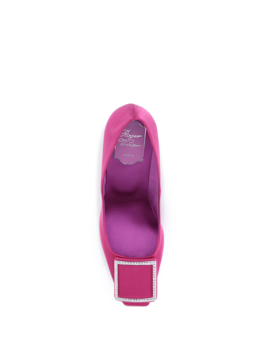 Pumps Trompette Décolletés Satin Fuchsia Medium Upper: Fabric
