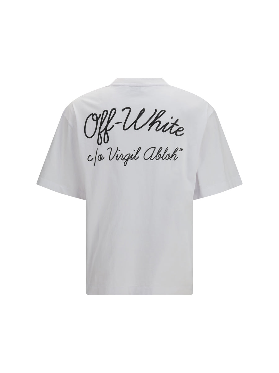 T-Shirt Script Skate White Cotton T-shirts