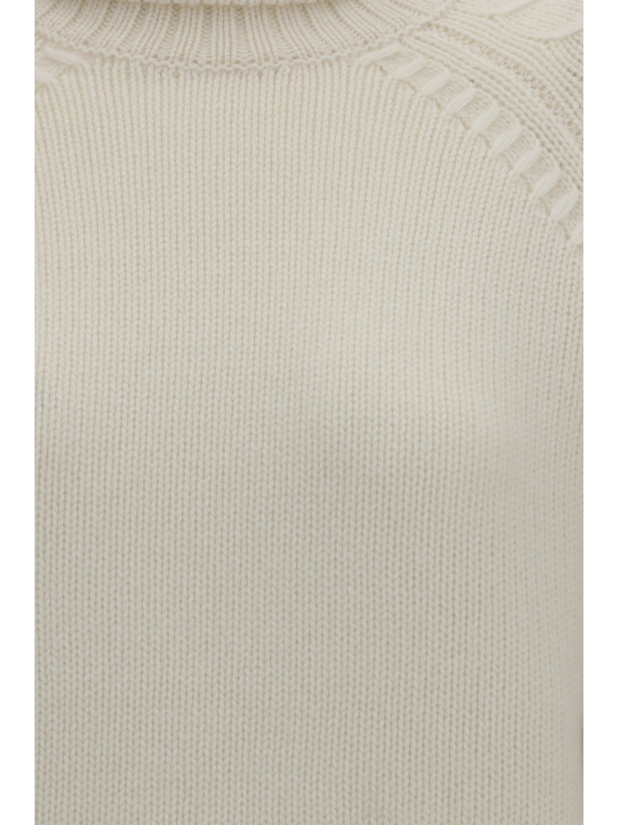 Turtleneck Cashmere Sweater Cream (capra Hircus)