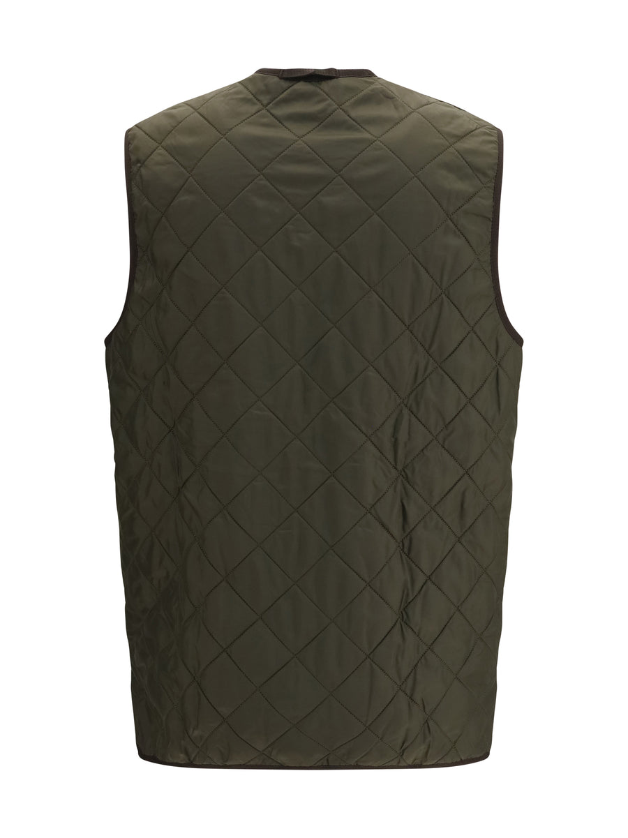 Quilted Zip Vest Polarquilt Olive Polyamide Padded & Down Jackets