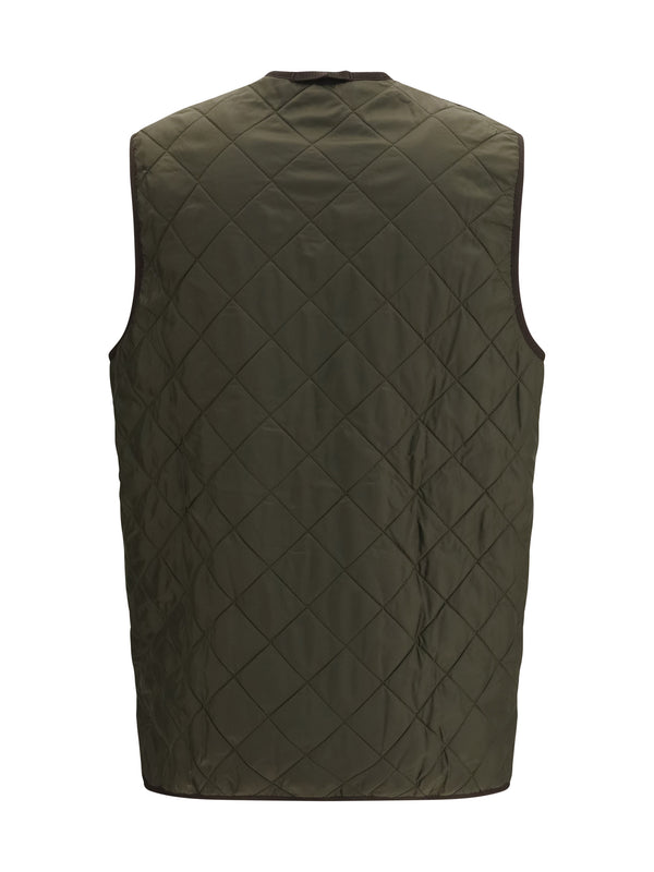 Quilted Zip Vest Polarquilt Olive Polyamide Padded & Down Jackets