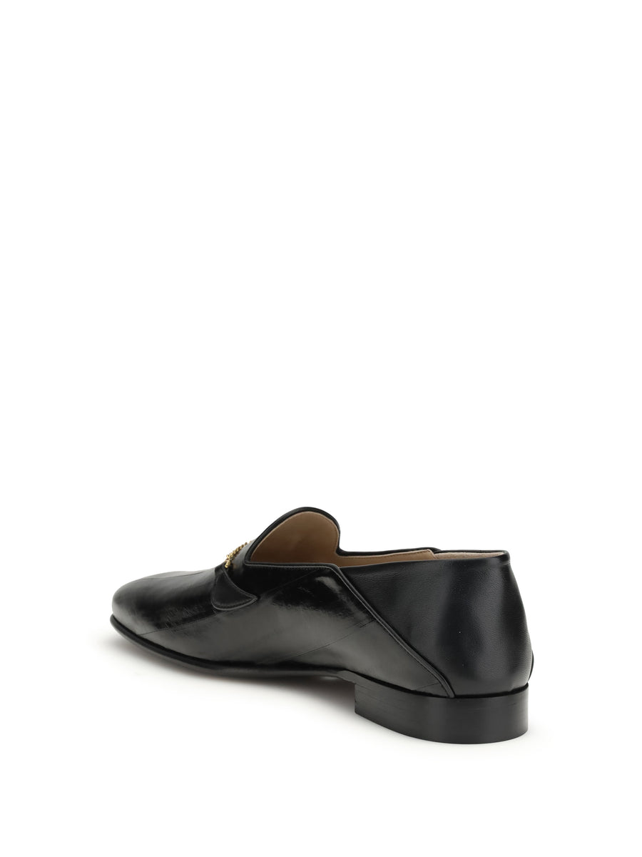 Loafers Jiggie Black Eel Skin Upper Atlantic Hagfish