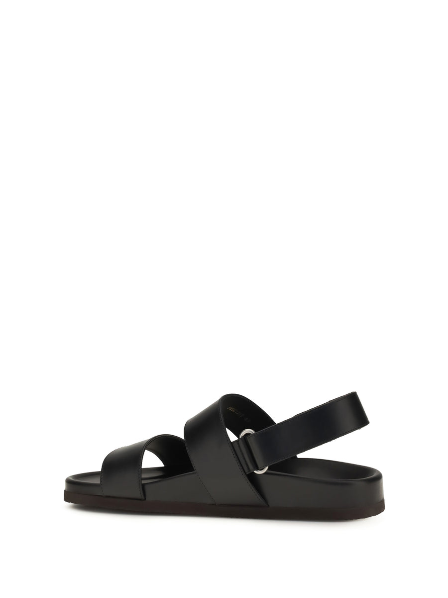 Sandals Studshield Black Calfskin Calf Leather