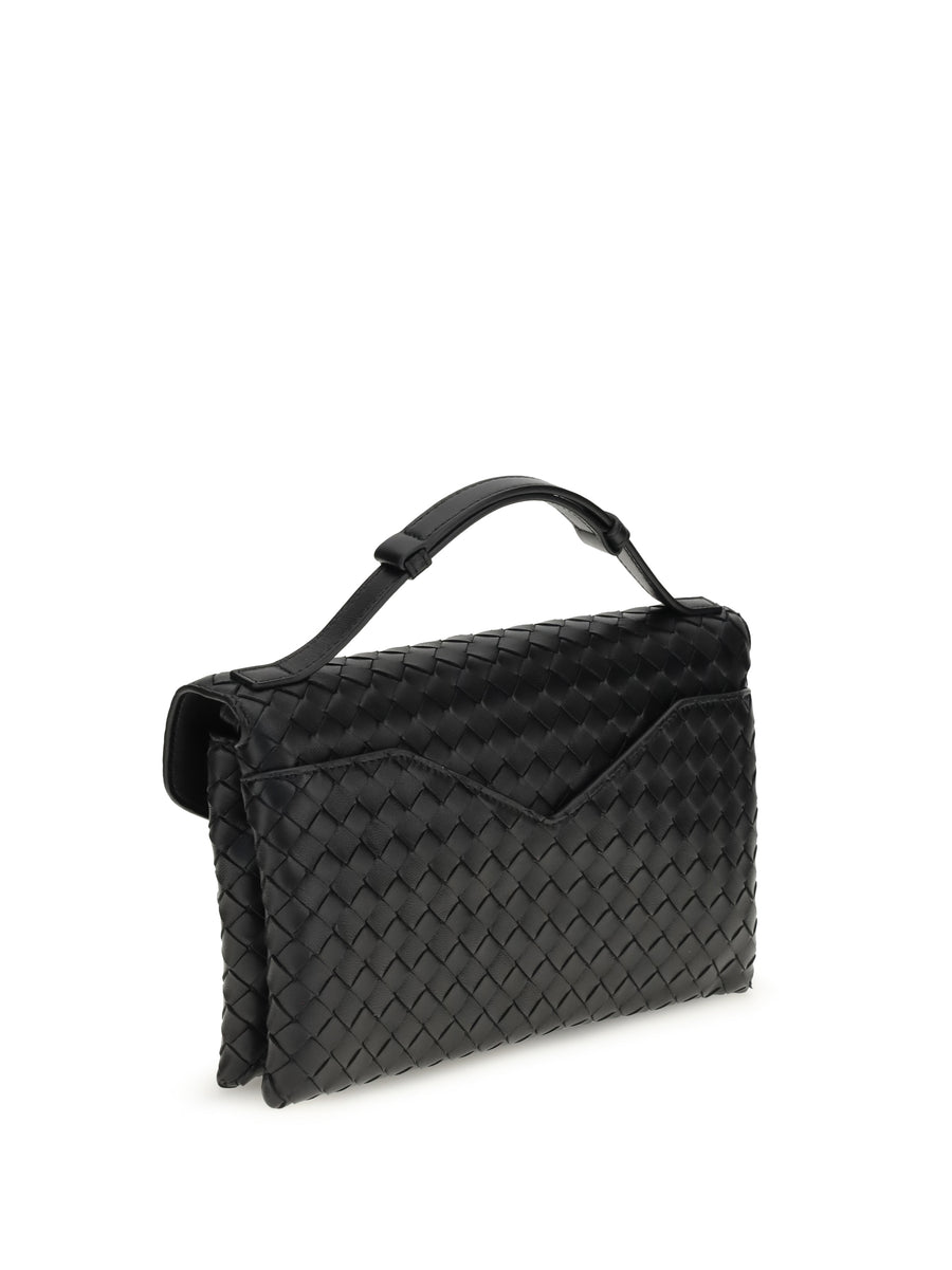 Shoulder Bag Knot Lock Black-Brass Black/brass Lambskin Leather
