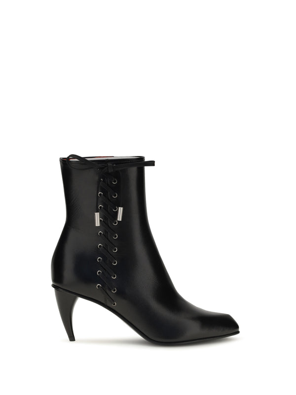 Alexander McQueen Upper: 100% calf leather; Sole: 100% calf leather boot in black
