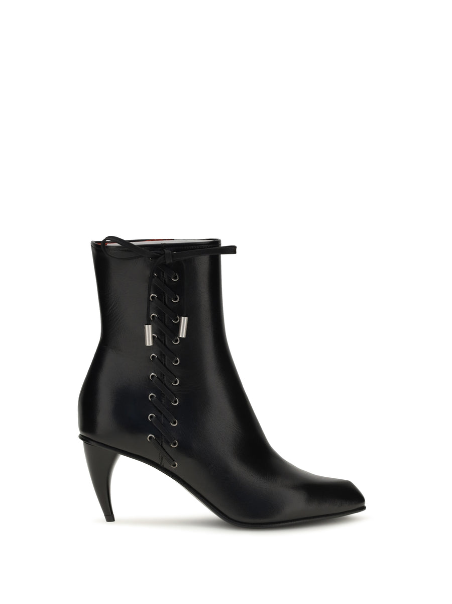 Alexander McQueen Upper: 100% calf leather; Sole: 100% calf leather boot in black