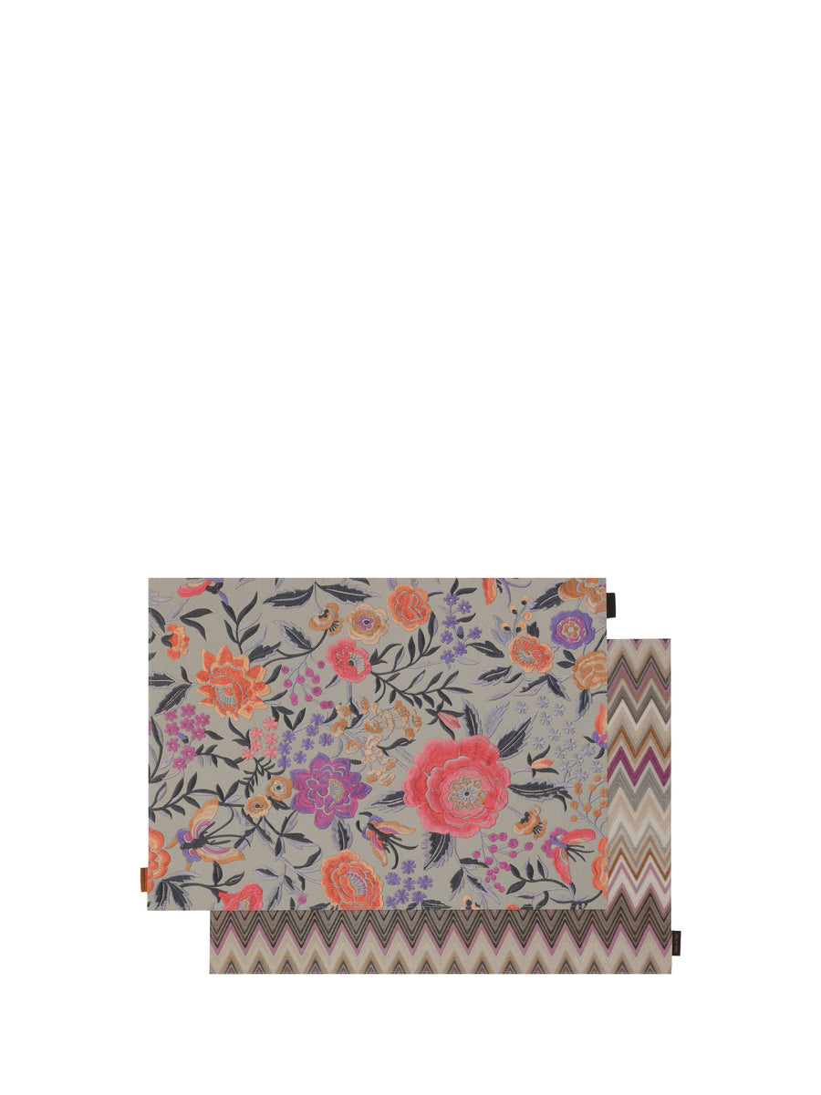 Breakfast Placemats Jacquard Red Multicolour Cotton Cushions