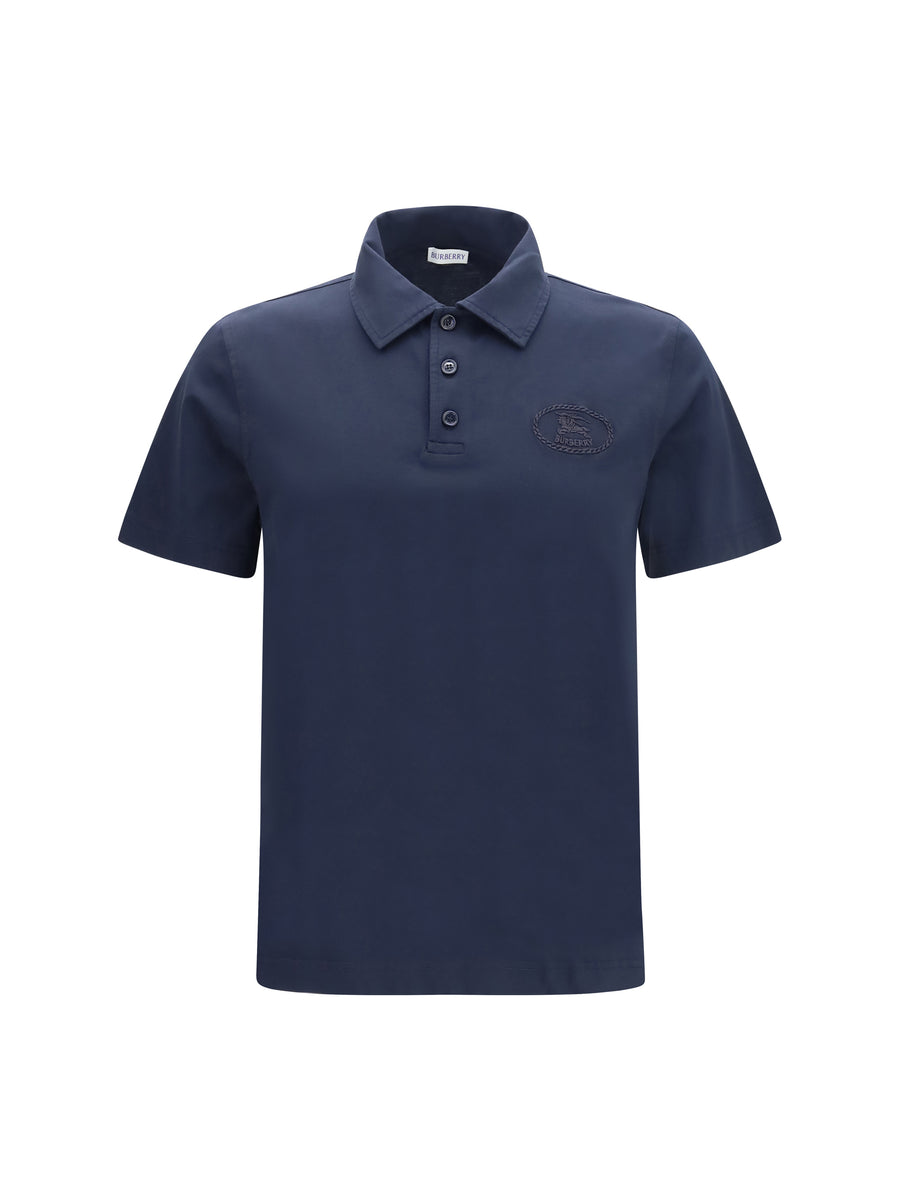 Burberry 100% Cotton polo shirt in navy