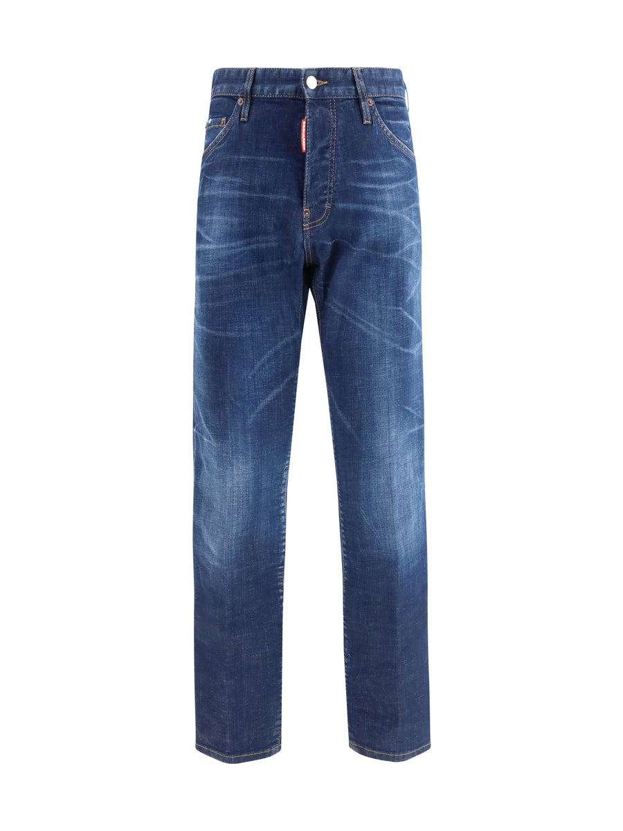 Jeans Teddy Navy Blue Cotton