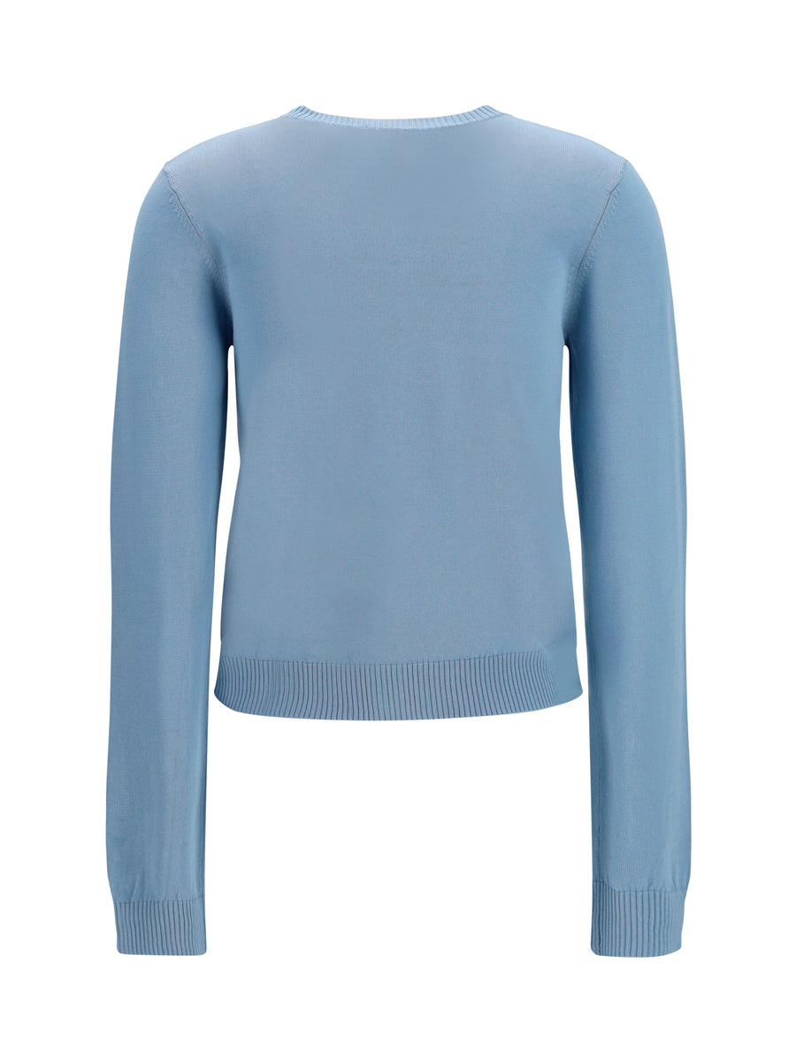Cardigan Diamond-Pattern Soft Chambray Cotton