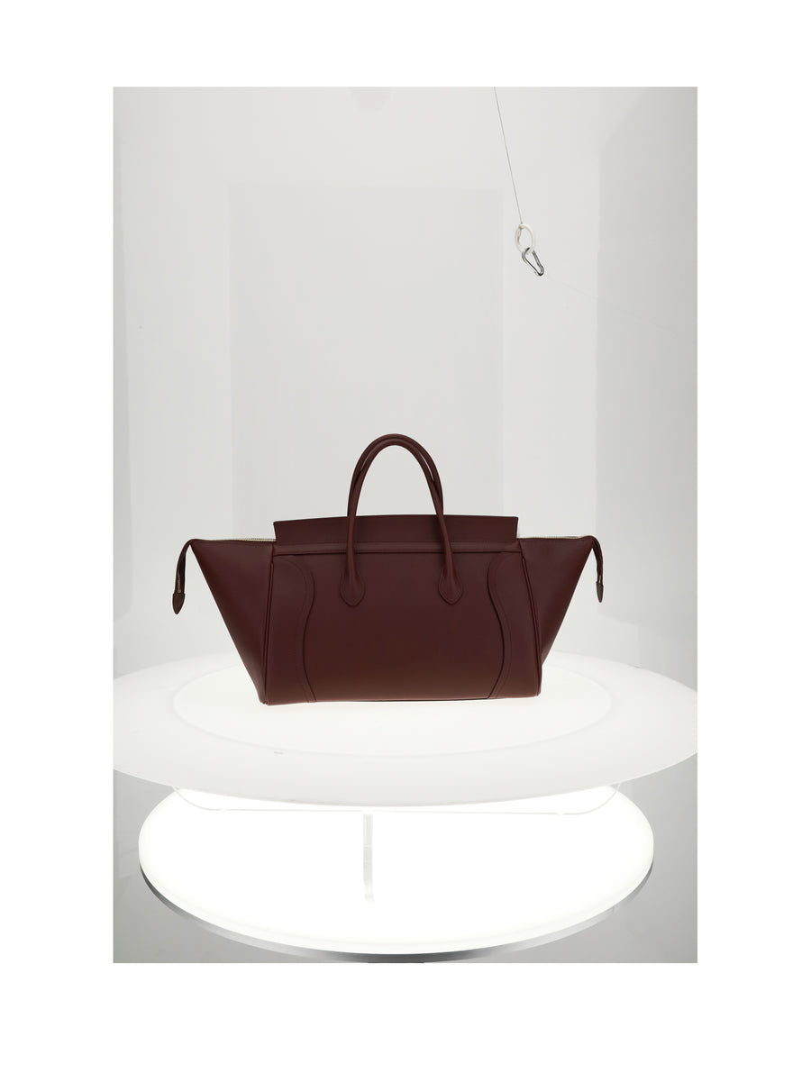 Shoulder Bag Medium New Luggage Syrah Calf Leather