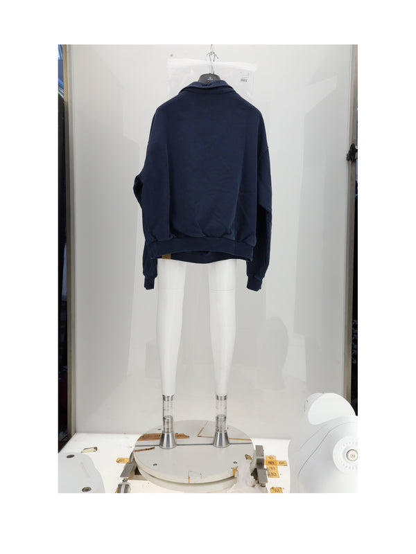 Sweatshirt Felpa Blue Cotton Sweatshirts