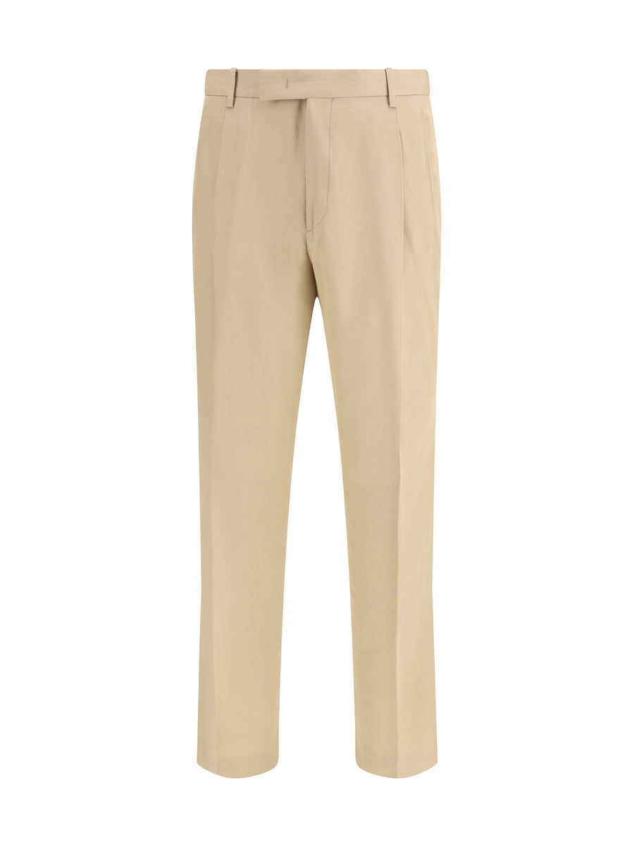 Cotton Pants Berlin Fit Beige Trousers