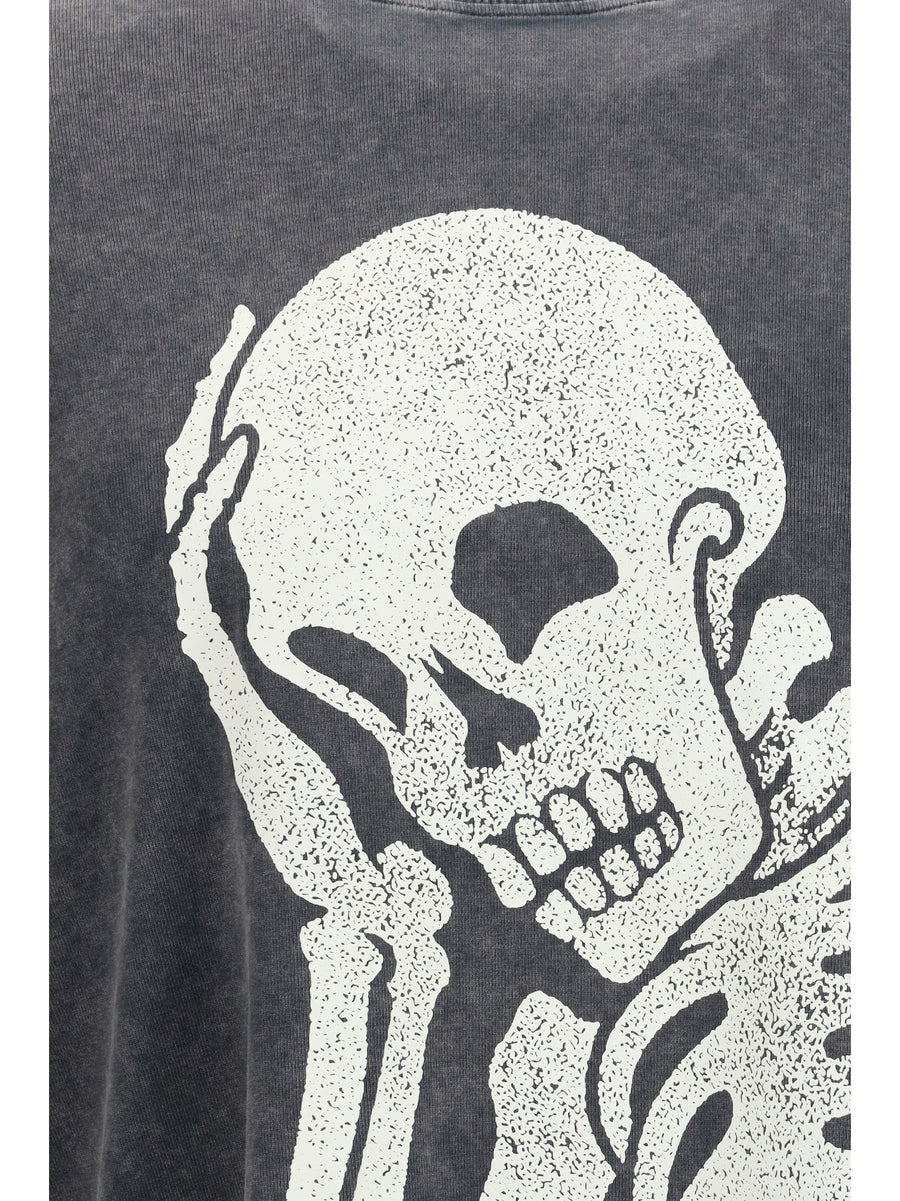 Long-Sleeved Shirt Skull Double Black-Off-White Black/off-white Cotton