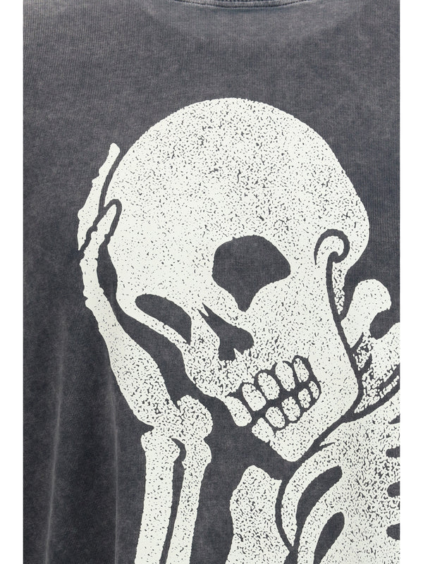 Long-Sleeved Shirt Skull Double Black-Off-White Black/off-white Cotton