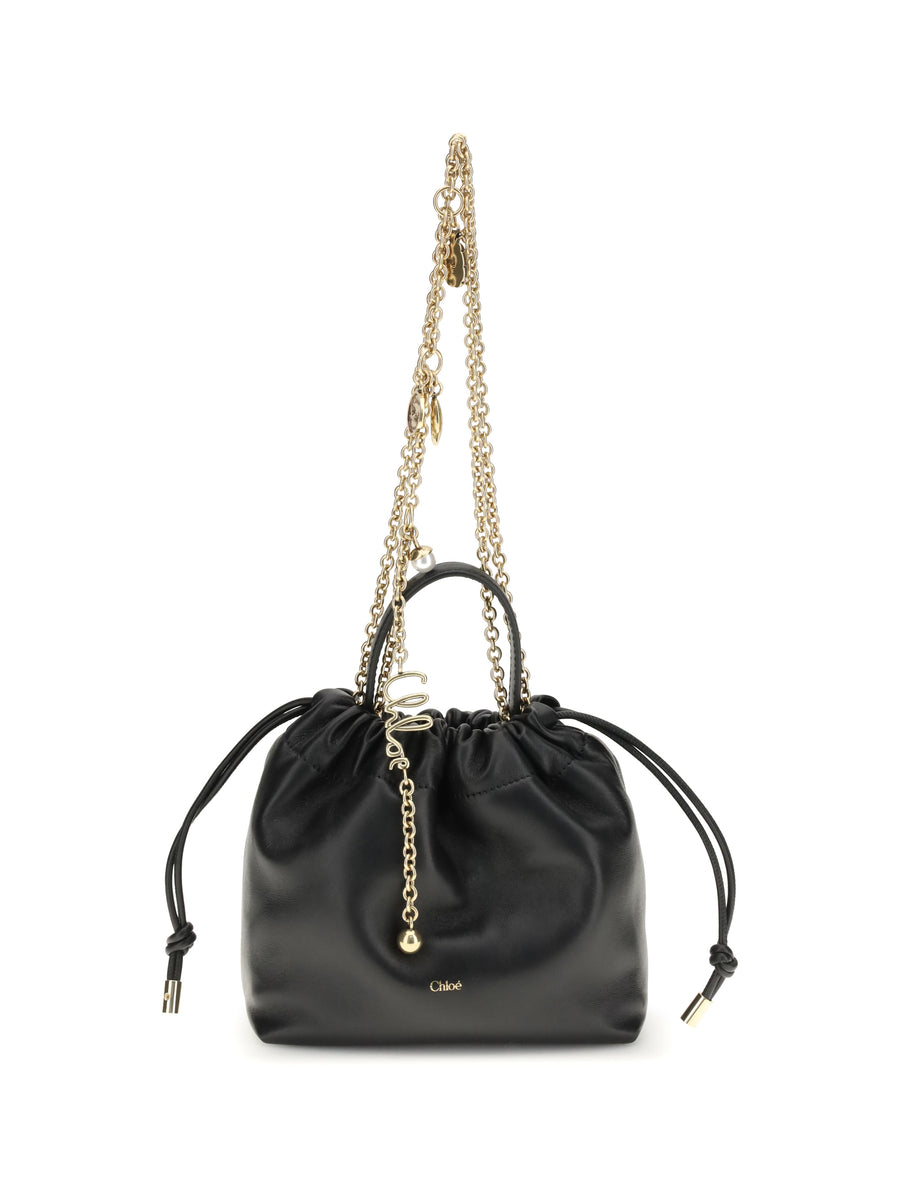 Icons Mini Shoulder Bag Black Calf Leather Bos Taurus