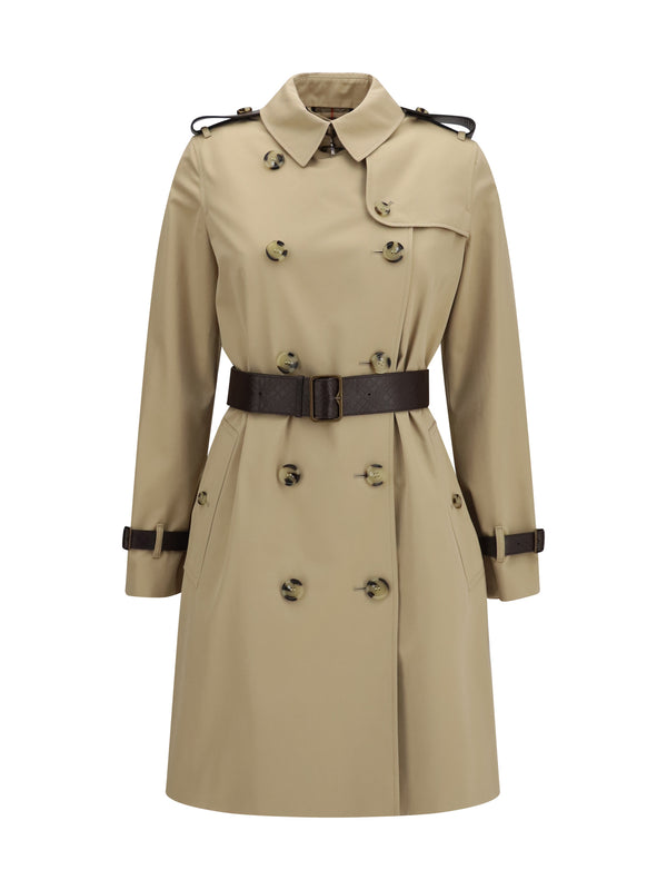 Trench Coat Kensington Honey Leather Cotton Jacket