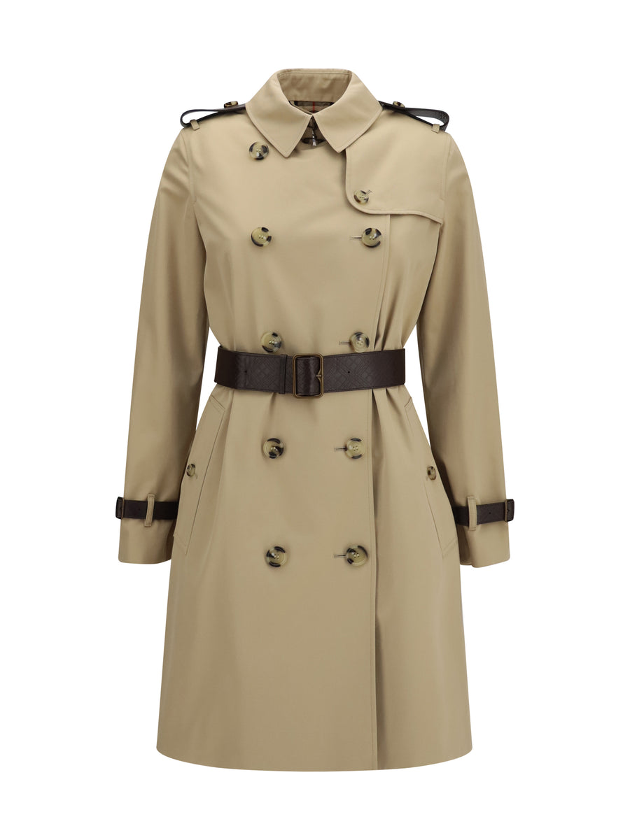 Trench Coat Kensington Honey Leather Cotton Jacket