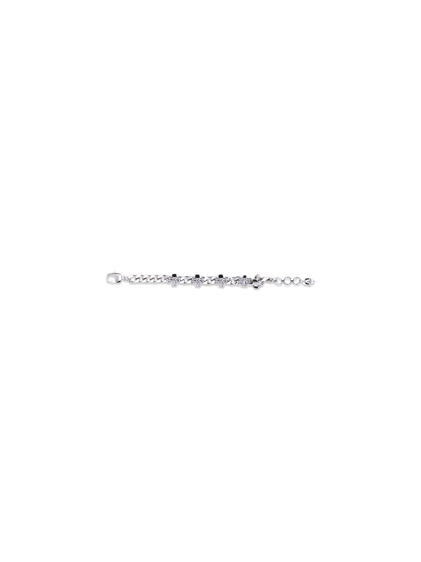 Alexander McQueen Palladium metal bracelet in silver