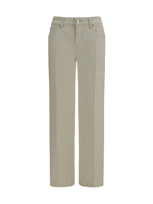 7for 98% cotton jeans in beige
