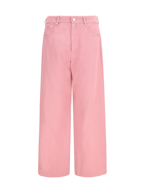'S Maxmara 59% Cotton; 41% Linen trousers in pink