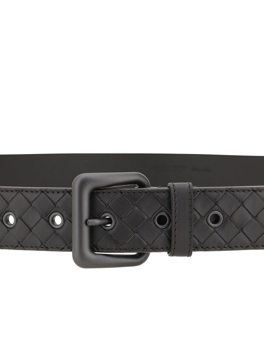 Belt Intrecciato Leather Espresso