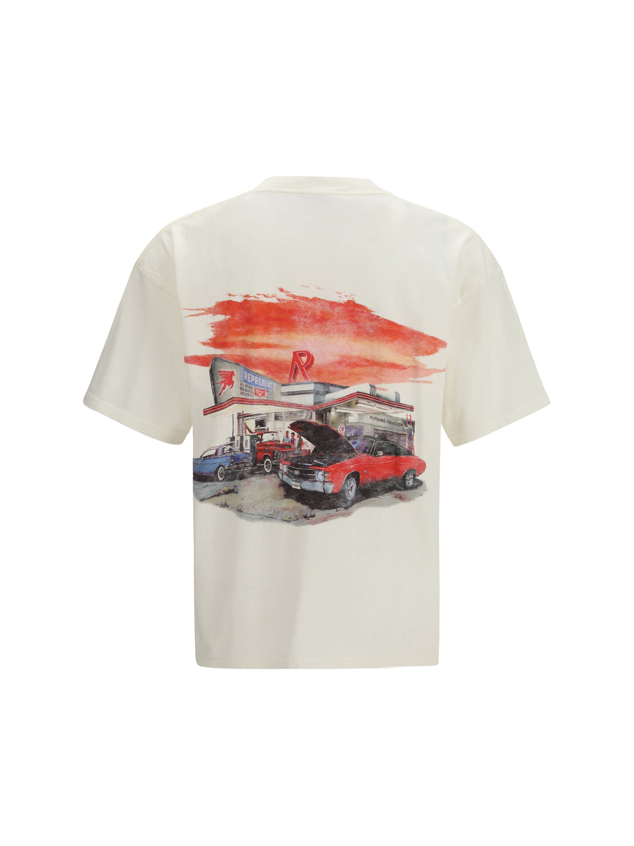 T-Shirt 24 Hour Service Flat White Cotton T-shirts