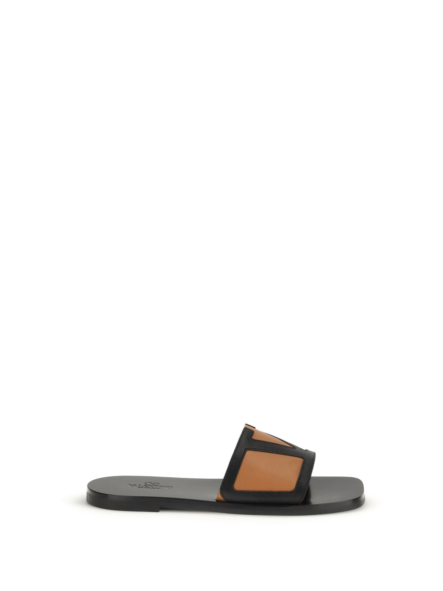 Slide Sandals Viva Superstar Black-Roasted Pecan Black/roasted Goatskin (hircus Goatskin)