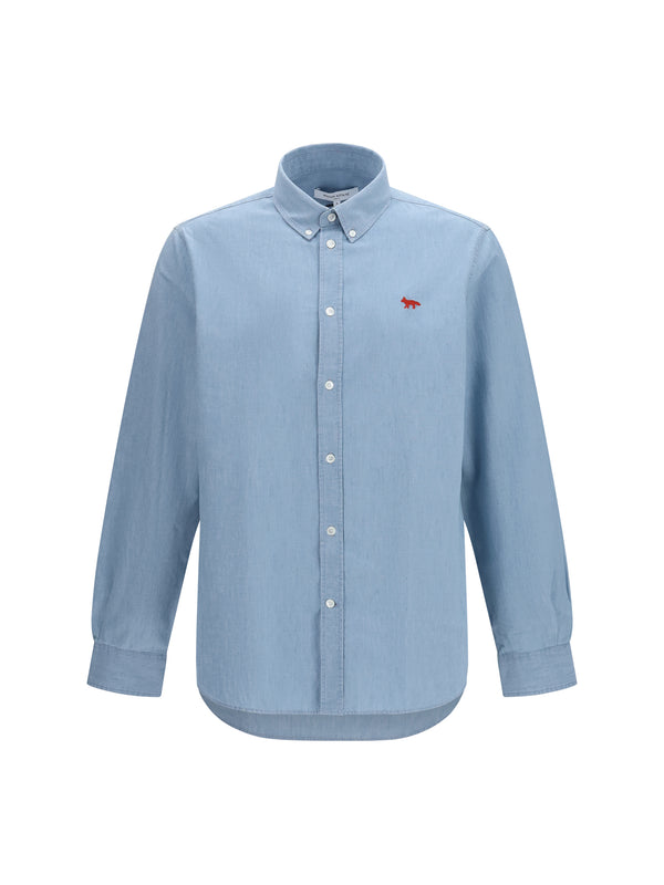 Maison Kitsuné 100% Cotton shirt in blue