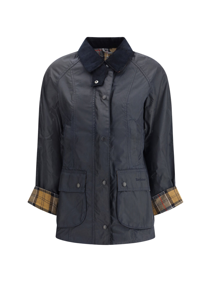 Breadnell Waxed Jacket Navy Cotton Puffer