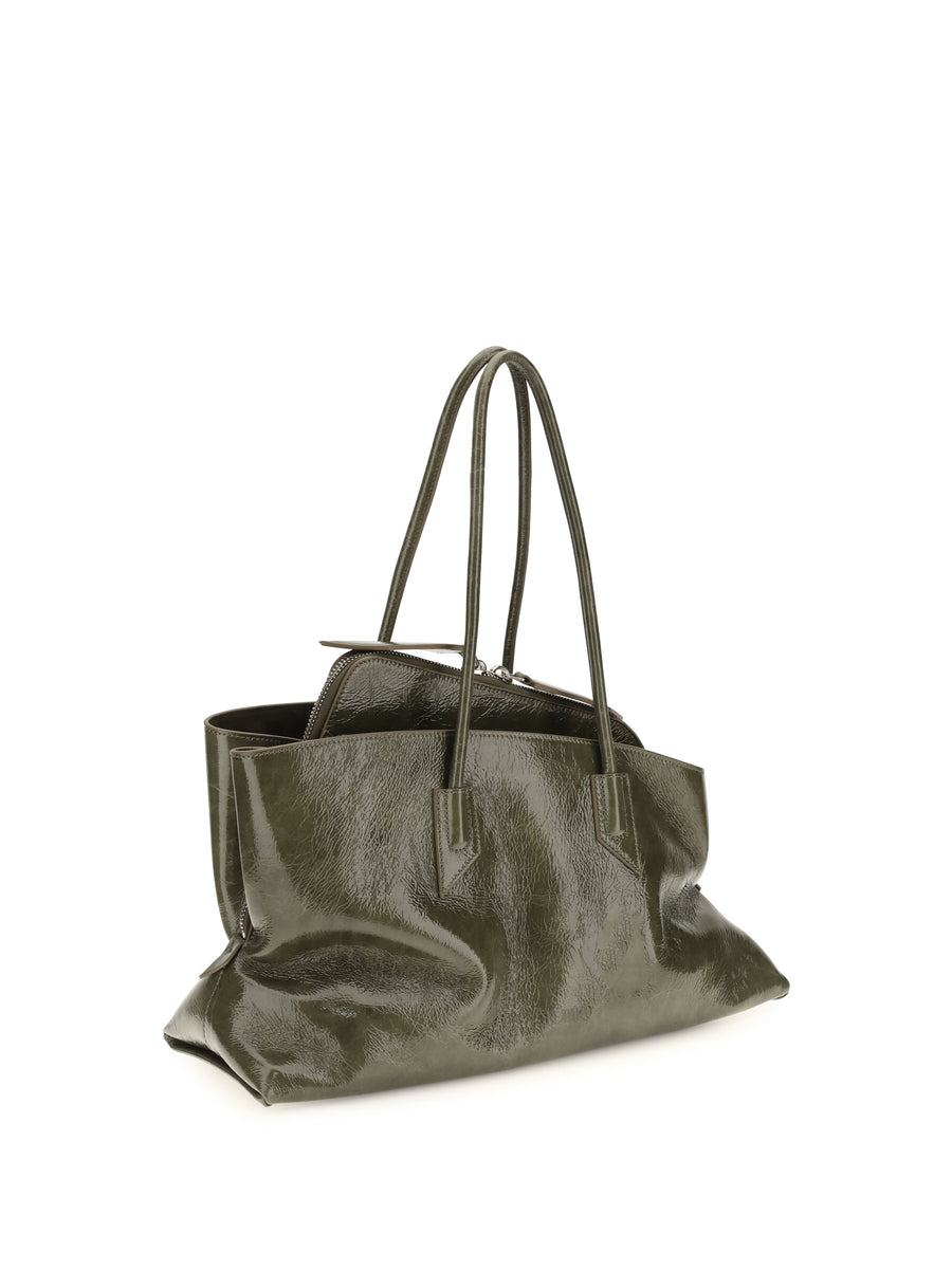 Shoulder Bag La Passeggiata Calf Leather Patent Green