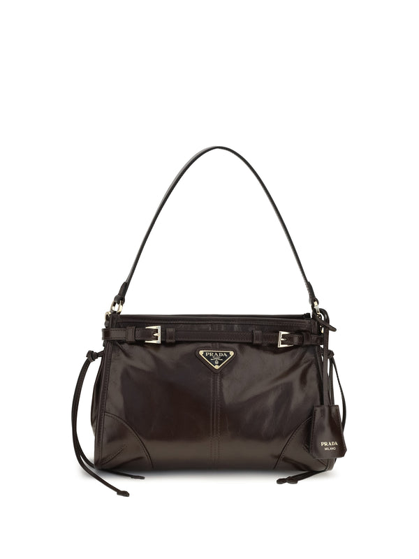 Prada 100% Calf Leather Bos Taurus shoulder bag in black