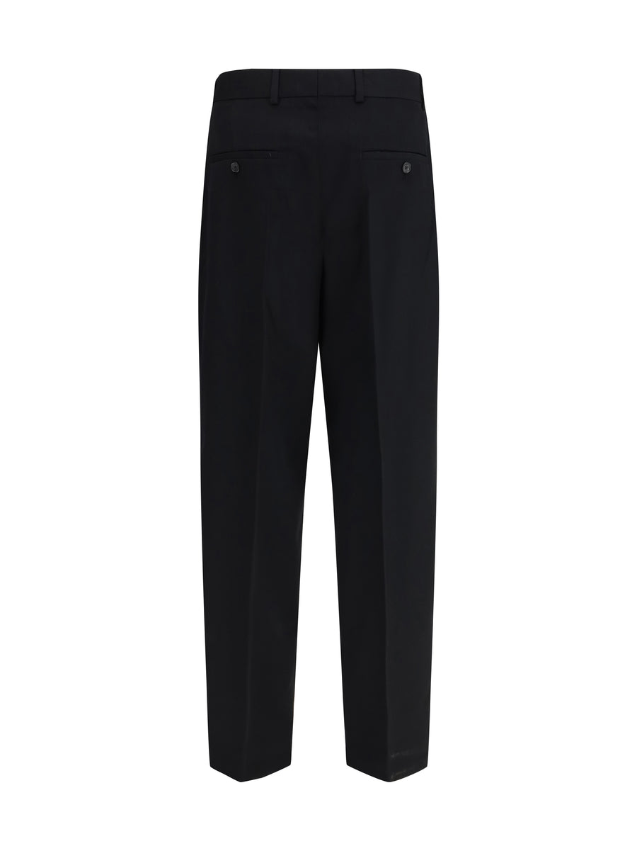 Tailored Trousers Black Polyester