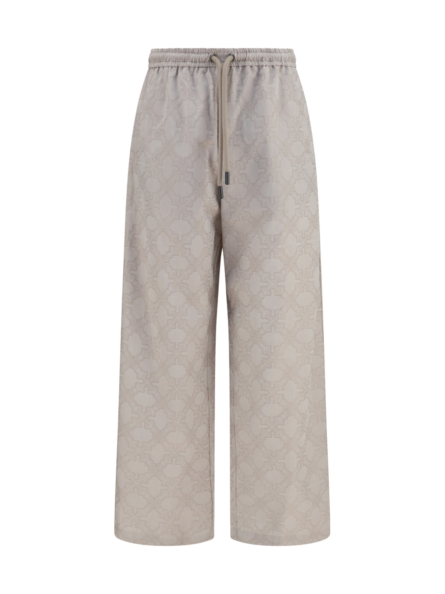 Off-White 100% Cotton trousers in beige