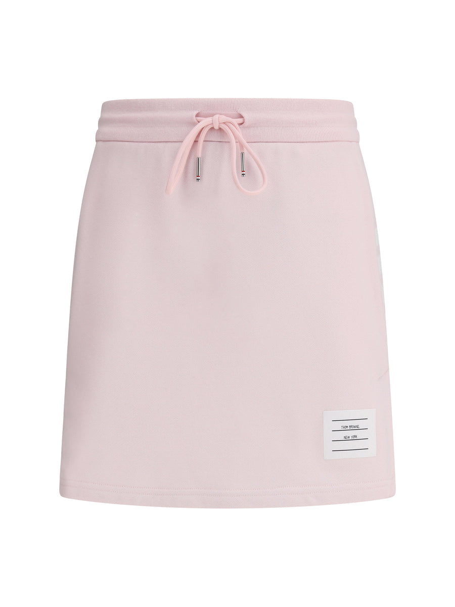 Thom Browne 100% Cotton mini skirt in pink