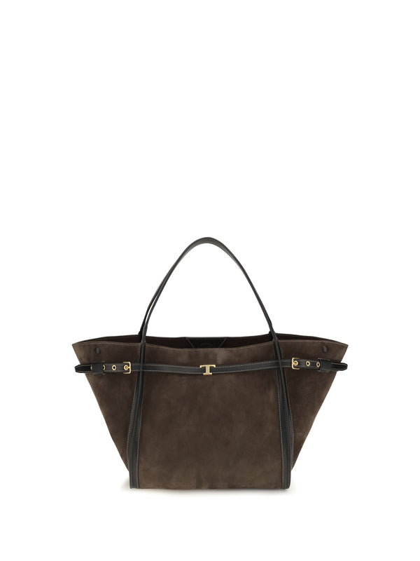 Tod's 100% Calf Leather Bos Taurus tote bag in brown