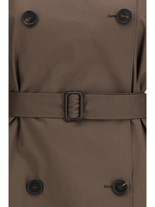Trench Coat The Cube Chocolate Cotton & Raincoats