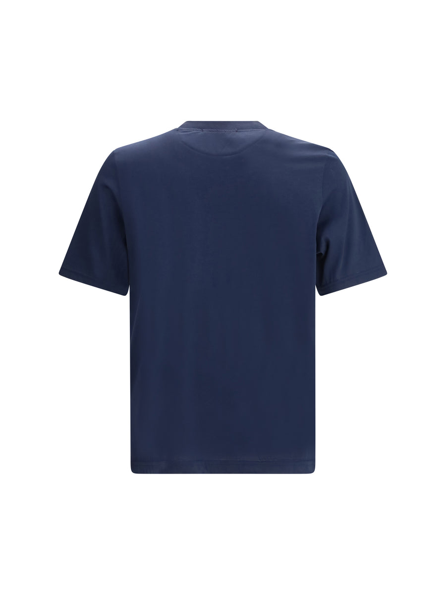 Crew-Neck T-Shirt Navy Cotton T-shirts