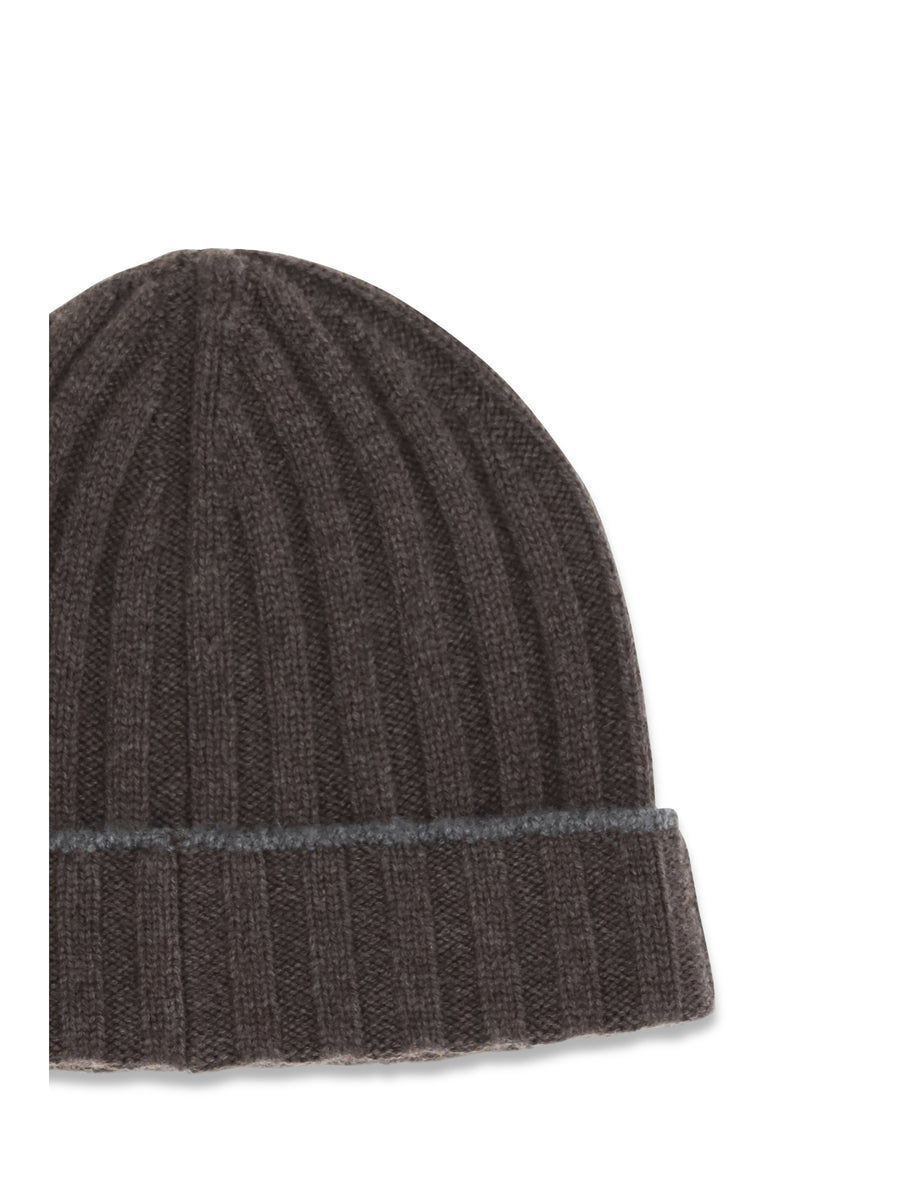 Beanie Hat Brown Cashmere (capra Hircus)