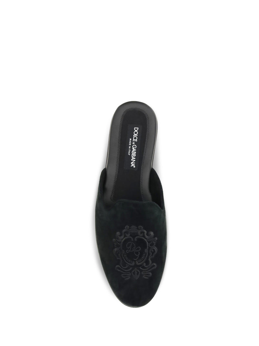 Mules Calfskin Leather Black Sandal
